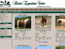 Tablet Screenshot of huntereqcenter.com